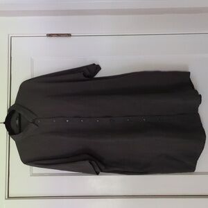 PARFOIS Midi shirt dress,Lapel collar,Pockets, Oversized Medium